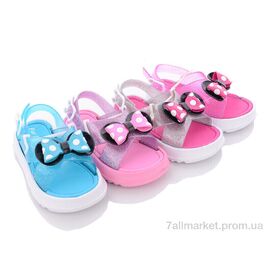 Босоніжки дитячі літні Літо 8434D-14 mix (24 пар р.24-29) "Obuvok" недорого оптом від прямого постачальника