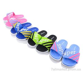 Шльопанці дитячі літні Літо 9003D-65 mix (24 пар р.24-29) "Obuvok" недорого оптом від прямого постачальника