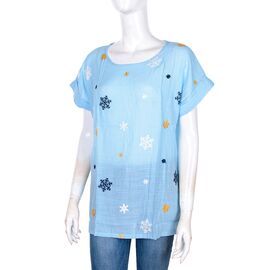 футболка жіноча 703 l.blue (08500) р.XL-4XL "Obuv OK2" недорого оптом від прямого постачальника