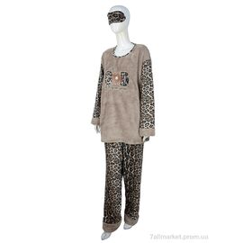 Фотография Пижама женская Весна/осень 8245 brown (3 шт. р.сетка 3XL-5XL) "Nicoletta" недорого оптом от прямого поставщика