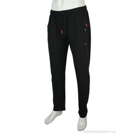 Спортивні штани чоловічі Весна/осінь A004-2 black (5 шт. р.сіткаM-3XL) "Novac" недорого оптом від прямого постачальника