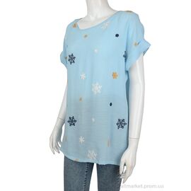 Жіноча блузка Літо 703 (08500) blue (4 шт. р.сіткаXL-4XL) "Obuvok" недорого оптом від прямого постачальника