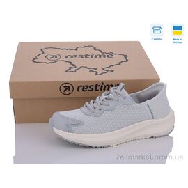 Кросівки жіночі модні Весна/осінь HWL24120 grey (8 пар р.36-41) "Restime" недорого оптом від прямого постачальника