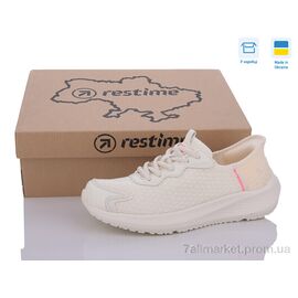 Кросівки жіночі модні Весна/осінь HWL24120 beige (8 пар р.36-41) "Restime" недорого оптом від прямого постачальника