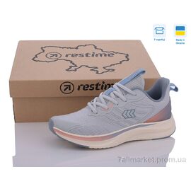 Кросівки жіночі модні Весна/осінь SWL24070 grey (8 пар р.36-41) "Restime" недорого оптом від прямого постачальника