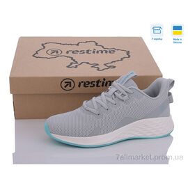 Кросівки жіночі модні Весна/осінь EWL24099 grey-lemon (8 пар р.36-41) "Restime" недорого оптом від прямого постачальника