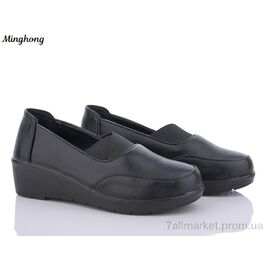 Туфлі жіночі стильні Весна/осінь 797 black-old (8 пар р.37-42) "Minghong" недорого оптом від прямого постачальника