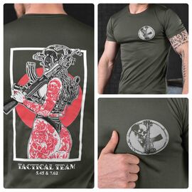 Футболка чоловіча 255 khaki Coolmax р.M-3XL "Madoka" недорого оптом від прямого постачальника