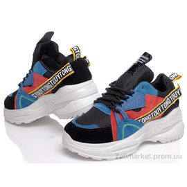 Кросівки жіночі модні Весна/осінь Prime P-NZ4-38 BLACK-BLUE (4 пар р.35-38) "Prime-Opt" недорого оптом від прямого постачальника