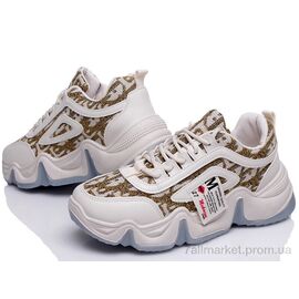 Фотография Кроссовки женские модные Весна/осень Prime P-N8220 white-beige (7 пар р.36-42) "Prime-Opt" недорого оптом от прямого поставщика