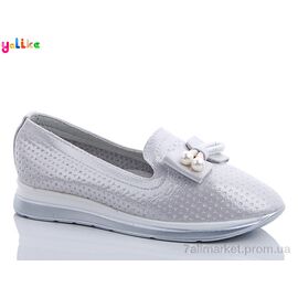 Фотография Туфли детские удобные Весна/осень 63-18 white (8 пар р.30-37) "Yalike" недорого оптом от прямого поставщика