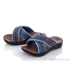 Фотография Шлепки детские летние Лето 001 синий (6 пар р.25-30) "Soylu" недорого оптом от прямого поставщика
