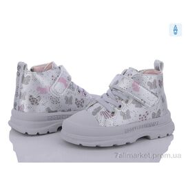 Фотография Ботинки детские удобные Весна/осень P709 silver (5 пар р.21-25) "Цветик" недорого оптом от прямого поставщика
