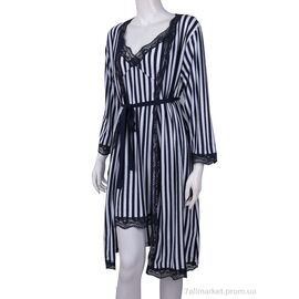 Халат жіночий Весна/осінь 16091 navy (4 шт. р.сіткаS-XL) "Textile" недорого оптом від прямого постачальника