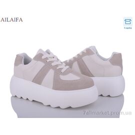 Фотография Кроссовки женские модные Весна/осень 6029 beige (6 пар р.36-41) "Ailaifa" недорого оптом от прямого поставщика
