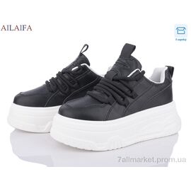 Кросівки жіночі модні Весна/осінь 5052 black (6 пар р.36-41) "Ailaifa" недорого оптом від прямого постачальника