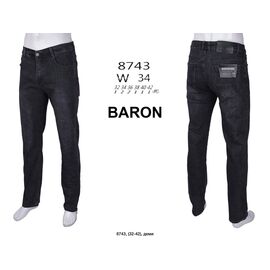 Джинси чоловічі 8743 black р.32-42 "God Baron" недорого оптом від прямого постачальника