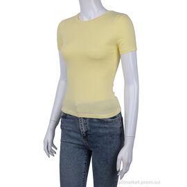 Фотография Футболка женская Лето 3488-2098-10 yellow (4 шт. р.сетка One size) "Мир" недорого оптом от прямого поставщика