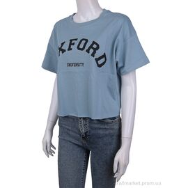 Фотография Футболка женская Лето 3488-37 blue (3 шт. р.сетка S-L) "Мир" недорого оптом от прямого поставщика