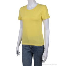 Фотография Футболка женская Лето 3488-2 yellow (4 шт. р.сетка S-M) "Мир" недорого оптом от прямого поставщика