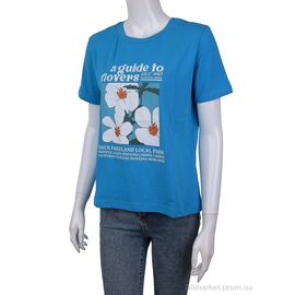 Фотография Футболка женская Лето 3488-23 blue (4 шт. р.сетка One size) "Мир" недорого оптом от прямого поставщика