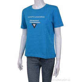 Фотография Футболка женская Лето 3488-35 blue (4 шт. р.сетка One size) "Мир" недорого оптом от прямого поставщика