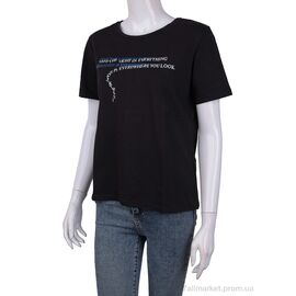 Фотография Футболка женская Лето 3488-2304-1 black (4 шт. р.сетка One size) "Мир" недорого оптом от прямого поставщика
