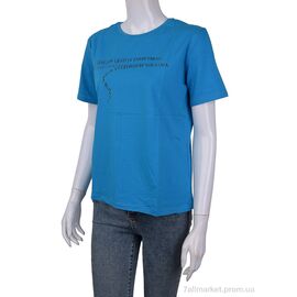 Фотография Футболка женская Лето 3488-2304-2 blue (4 шт. р.сетка One size) "Мир" недорого оптом от прямого поставщика