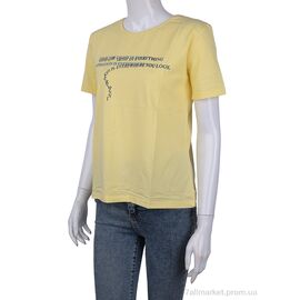 Фотография Футболка женская Лето 3488-2304-7 yellow (4 шт. р.сетка One size) "Мир" недорого оптом от прямого поставщика
