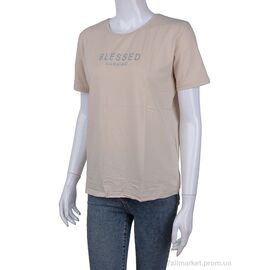 Фотография Футболка женская Лето 3488-2303-2 beige (4 шт. р.сетка One size) "Мир" недорого оптом от прямого поставщика