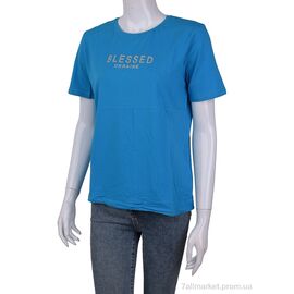 Фотография Футболка женская Лето 3488-2303-4 blue (4 шт. р.сетка One size) "Мир" недорого оптом от прямого поставщика