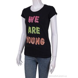 Футболка жіноча Літо 3488-00677-1 black (4 шт. р.сіткаOne size) "Мир" недорого оптом від прямого постачальника