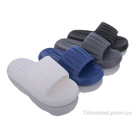 Шльопанці чоловічі пляжні Літо W110 mix (12 пар р.40-45) "Deshman" недорого оптом від прямого постачальника