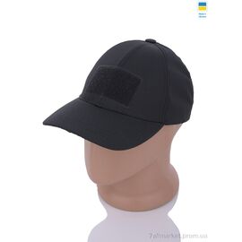 Кепка для чоловіків Весна/осінь Бейсболка з липучкою 002-1 чорний (5 шт. р.сіткаOne size) "VIOLA" недорого оптом від прямого постачальника