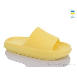 Шльопанці жіночі полегшені Літо Зефірки жовтий (8 пар р.36-41) "Inblue" недорого оптом від прямого постачальника
