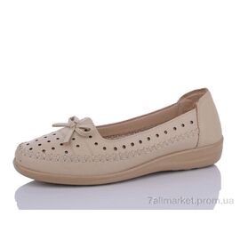 Фотография Туфли женские стильные Лето 510 beige (8 пар р.37-43) "YUEMINGZHU" недорого оптом от прямого поставщика