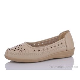 Фотография Туфли женские стильные Лето 509 beige (8 пар р.37-43) "YUEMINGZHU" недорого оптом от прямого поставщика