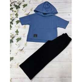 Костюм дитячий спортивний літній на дівчинку 008 blue р.122 "Marimaks" недорого оптом від прямого постачальника