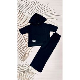 Костюм дитячий спортивний літній на дівчинку 189 black р.116-140 "Marimaks" недорого оптом від прямого постачальника