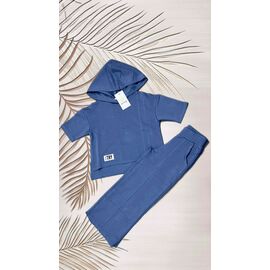 Костюм дитячий спортивний літній на дівчинку 189 blue р.116-140 "Marimaks" недорого оптом від прямого постачальника