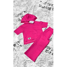 Костюм дитячий спортивний літній на дівчинку 189 crimson р.116-140 "Marimaks" недорого оптом від прямого постачальника