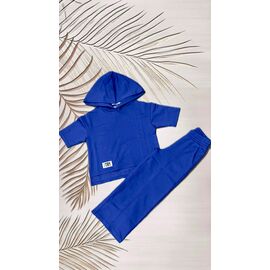 Костюм дитячий спортивний літній на дівчинку 189-1 blue р.116-140 "Marimaks" недорого оптом від прямого постачальника