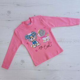 Фотография Свитер детский на девочку 10041-6 d.pink р.1-4 "MALIBU" недорого оптом от прямого поставщика