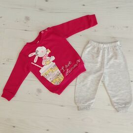 Фотография Костюм детский спортивный на девочку 2930 crimson-grey р.74-92 "MALIBU" недорого оптом от прямого поставщика