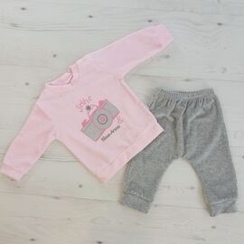 Фотография Костюм детский спортивный на девочку 608 pink-grey р.68-80 "MALIBU" недорого оптом от прямого поставщика