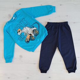 Фотография Костюм детский спортивный на мальчика ML60 l.blue р.74-92 "MALIBU" недорого оптом от прямого поставщика