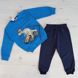 Фотография Костюм детский спортивный на мальчика ML61 blue р.74-92 "MALIBU" недорого оптом от прямого поставщика