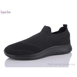 Фотография Кроссовки мужские модные Лето Пена 927-1 black (8 пар р.40-45) "Fuguishan" недорого оптом от прямого поставщика
