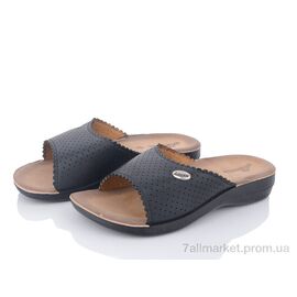 Фотография Шлепки женские облегченные Лето Lorin-1 синий (6 пар р.36-41) "Makers Shoes" недорого оптом от прямого поставщика