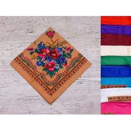 Фотография Платок женский AX01-5 mix р.70*70 "Shawls" недорого оптом от прямого поставщика